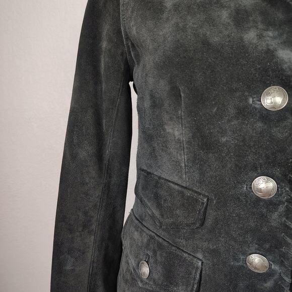 LRL Lauren Jeans Co Ralph Lauren Black Suede Fringe Western Jacket Size 4 - Picture 17 of 17